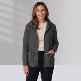 Women's hooded rib-knit cardigan by Ivy & Co, image 2 of 3