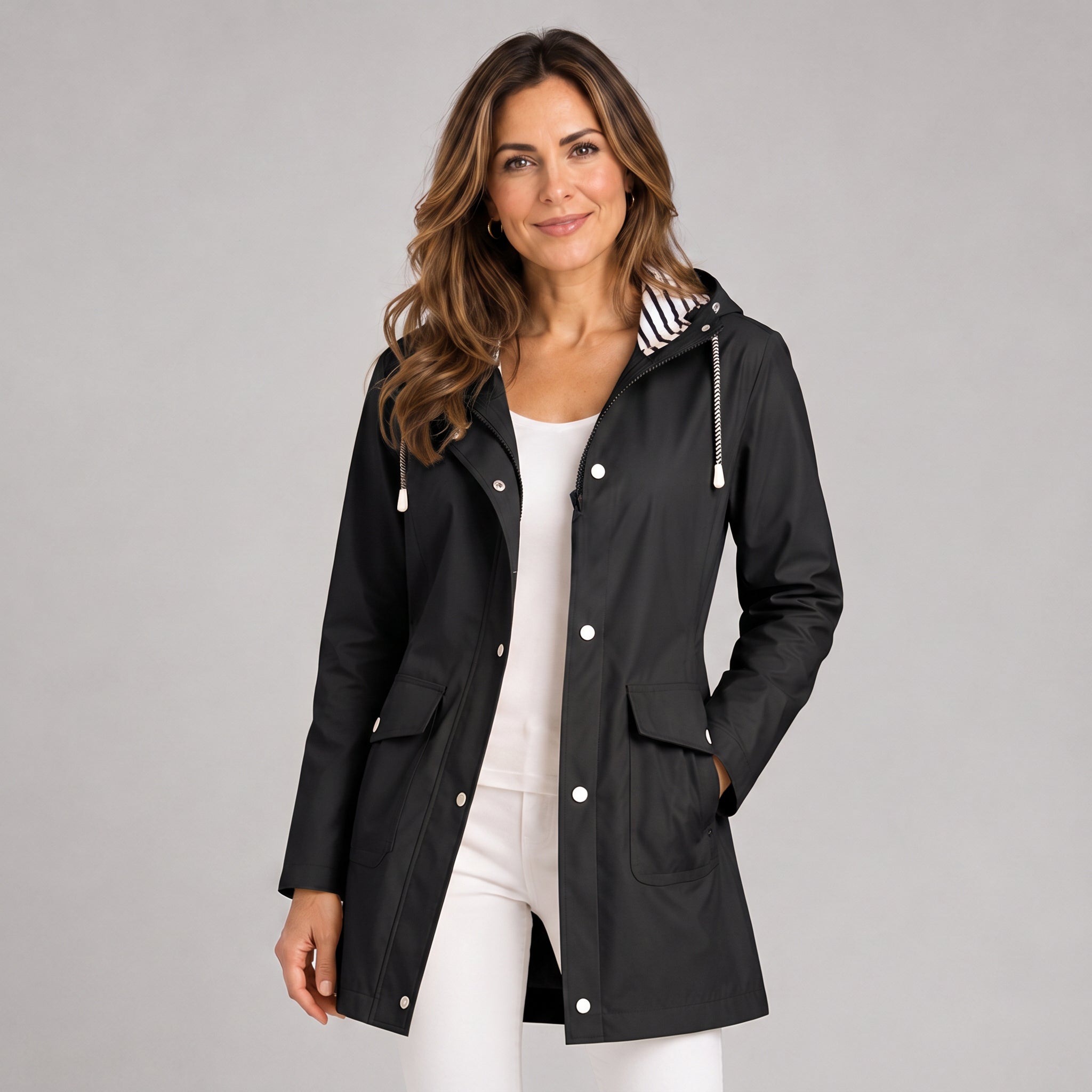 Women's hooded jacket with a full-length zip by Ivy & Co, image 2 of 6
