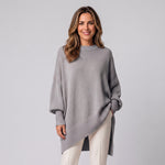 Women's draped jumper with a round neck and asymmetric hem by Ivy & Co, image 15 of 18