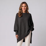 Women's draped jumper with a round neck and asymmetric hem by Ivy & Co, image 16 of 18
