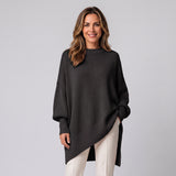Women's draped jumper with a round neck and asymmetric hem by Ivy & Co, image 18 of 18