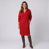 Women's knit midi dress with long sleeves by Ivy & Co, image 3 of 4