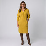 Women's knit midi dress with long sleeves by Ivy & Co, image 4 of 4