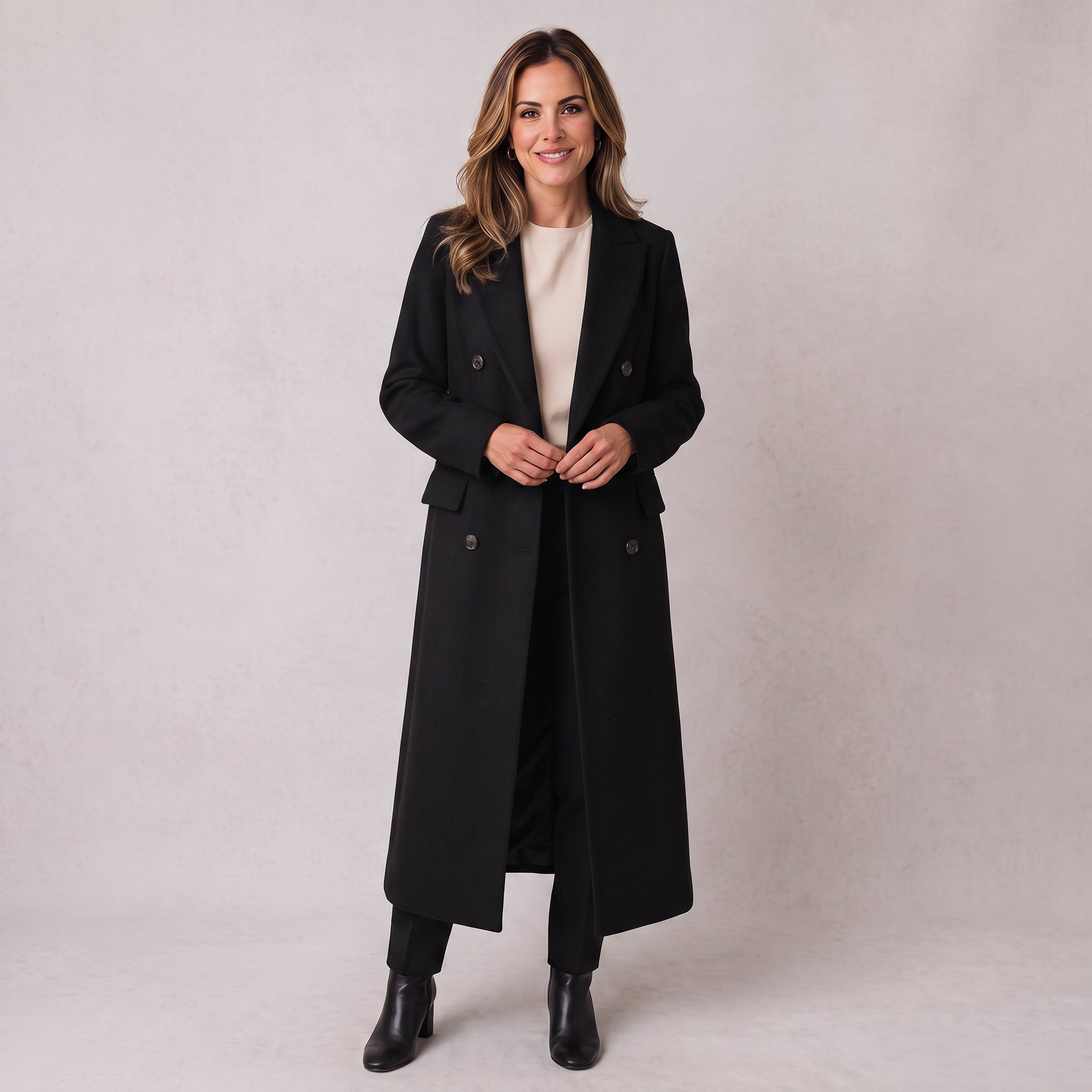 Women's coat with a notched lapel collar by Ivy & Co, image 2 of 6