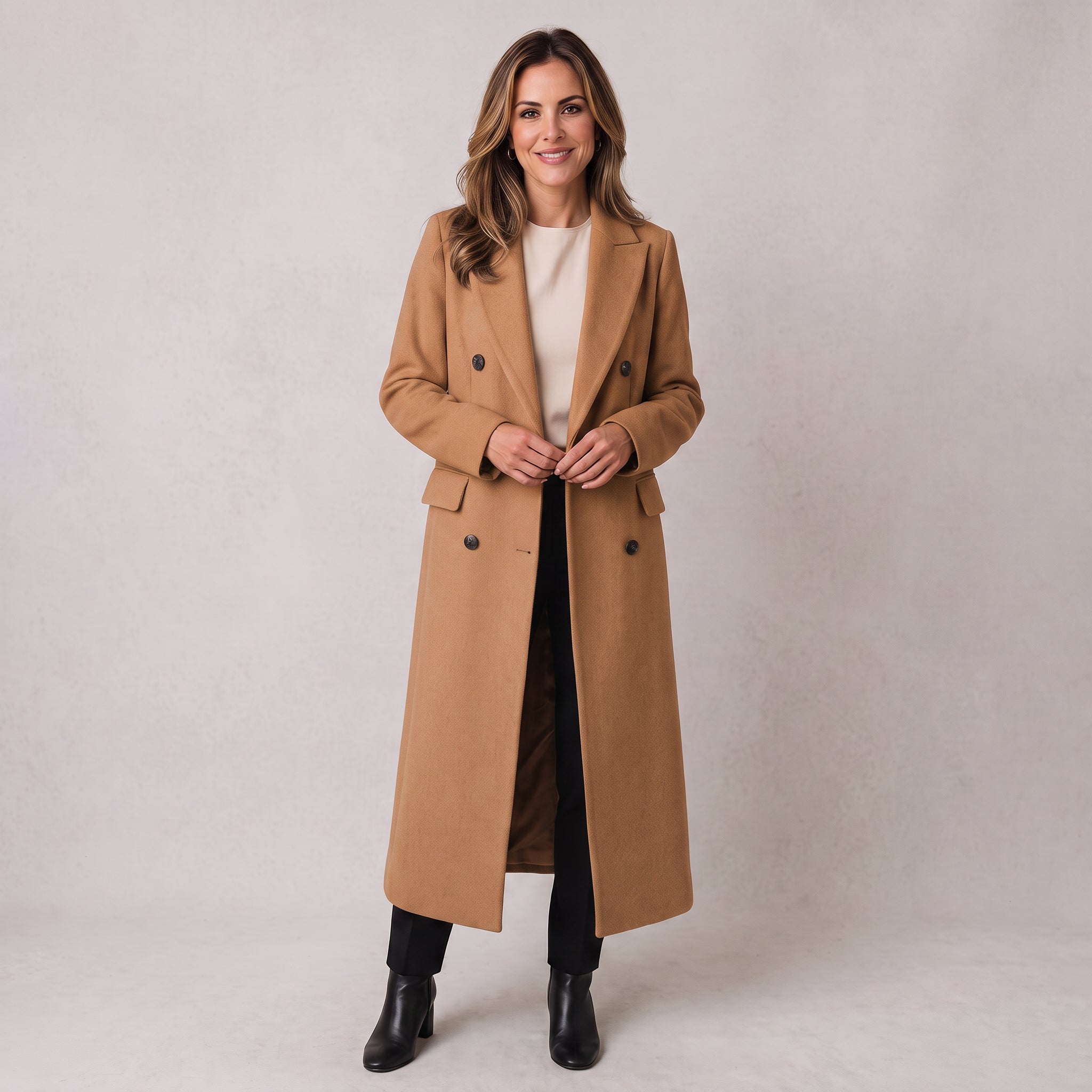Women's coat with a notched lapel collar by Ivy & Co, image 3 of 6