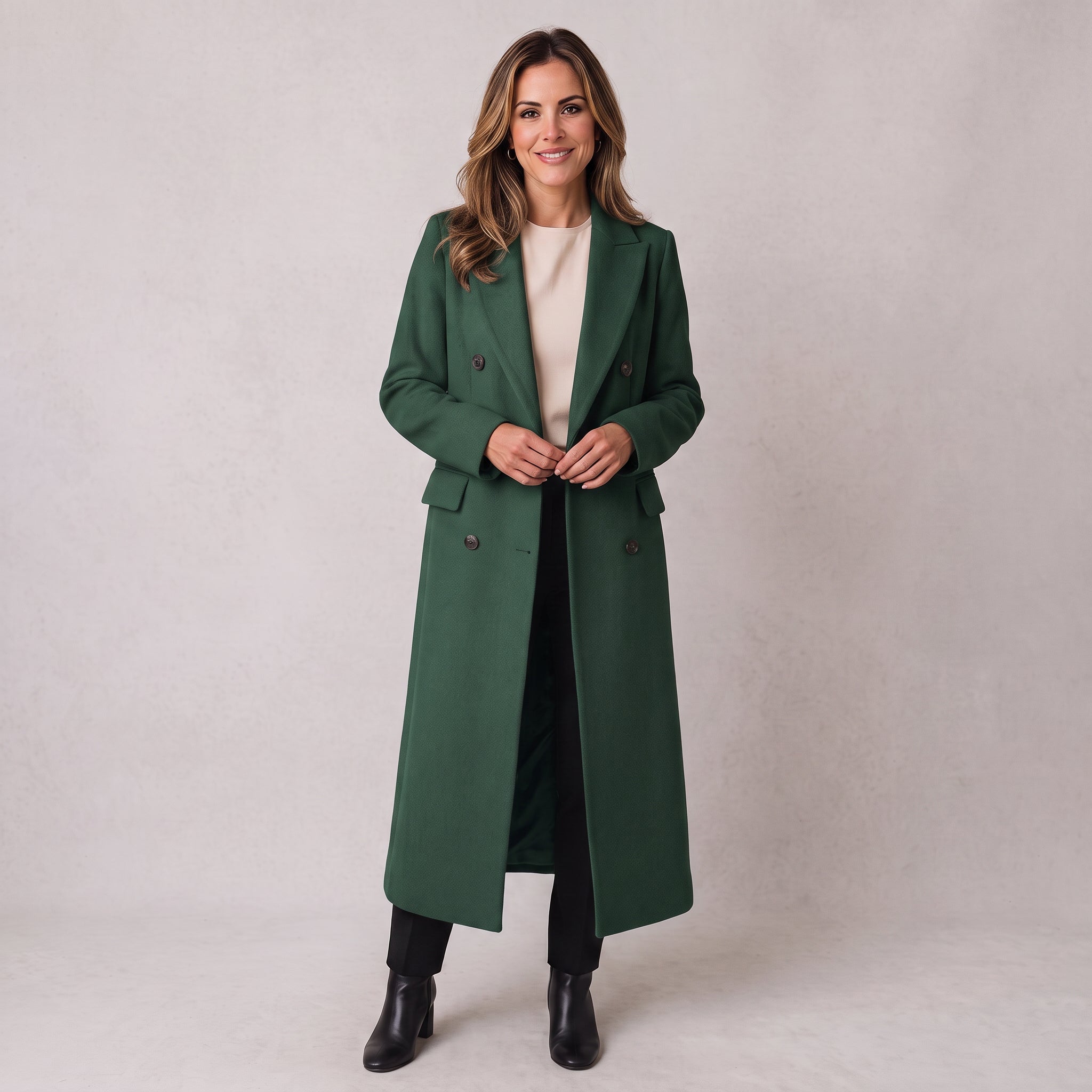 Women's coat with a notched lapel collar by Ivy & Co, image 4 of 6