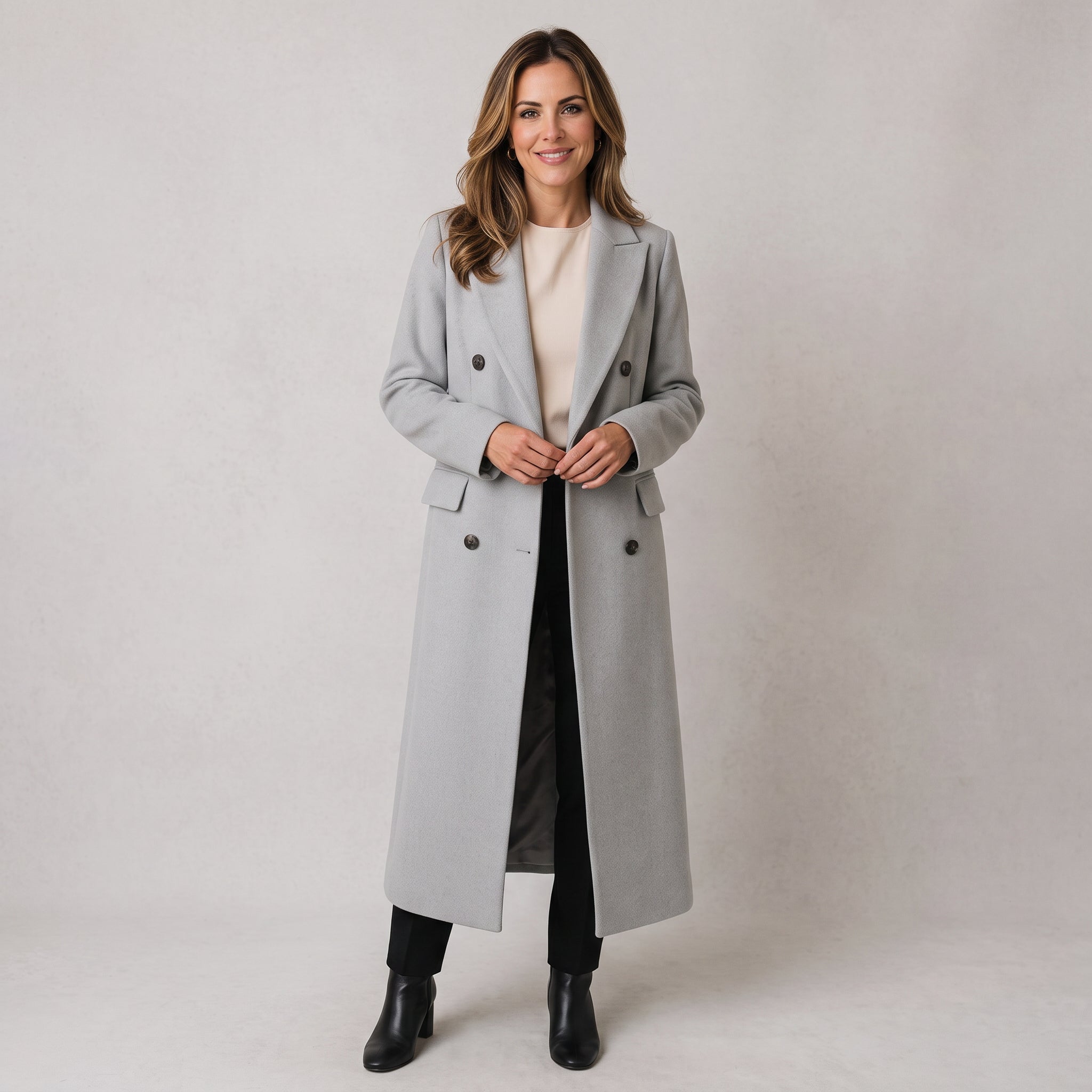Women's coat with a notched lapel collar by Ivy & Co, image 5 of 6