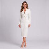 Women's tailored blazer midi dress with a notched lapel by Ivy & Co, image 1 of 4