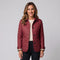 Women's quilted jacket with a collar and long sleeves by Ivy & Co, image 2 of 4
