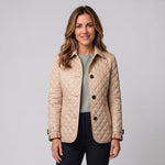 Women's quilted jacket with a collar and long sleeves by Ivy & Co, image 3 of 4