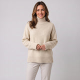 Women's roll-neck jumper in a relaxed fit by Ivy & Co, image 1 of 3