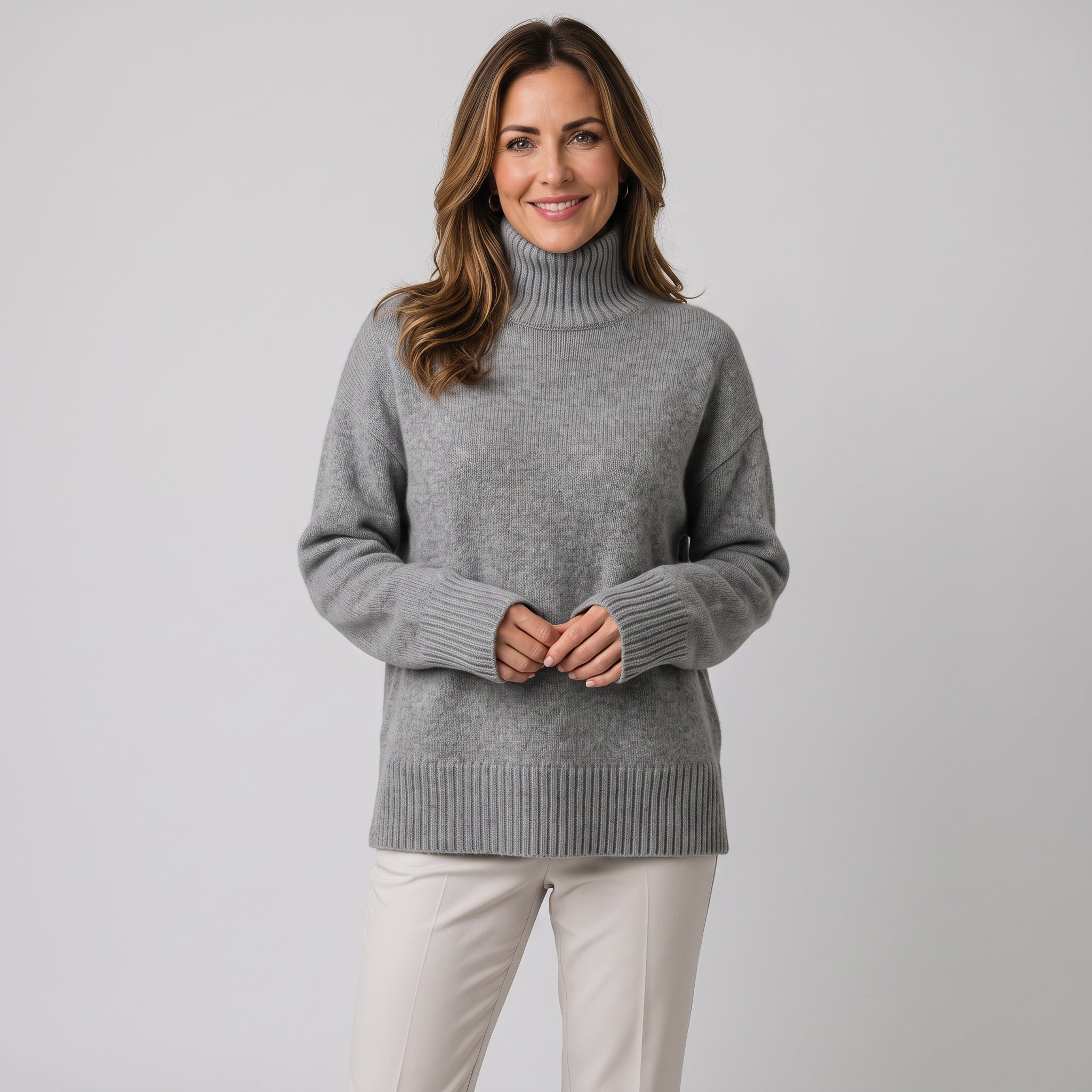 Women's roll-neck jumper in a relaxed fit by Ivy & Co, image 2 of 3