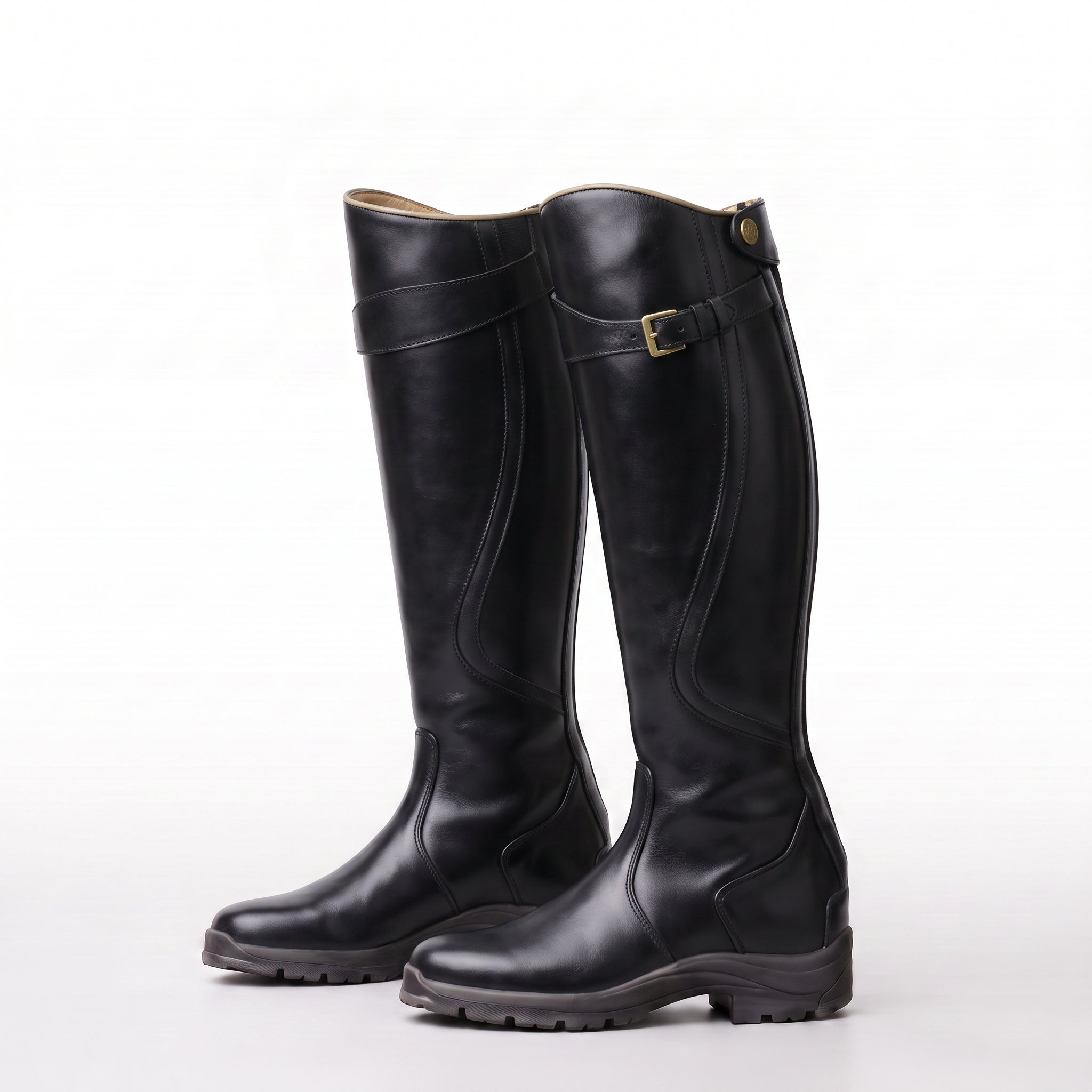 Women's knee high riding boots with a buckle strap by Ivy & Co, image 11 of 11