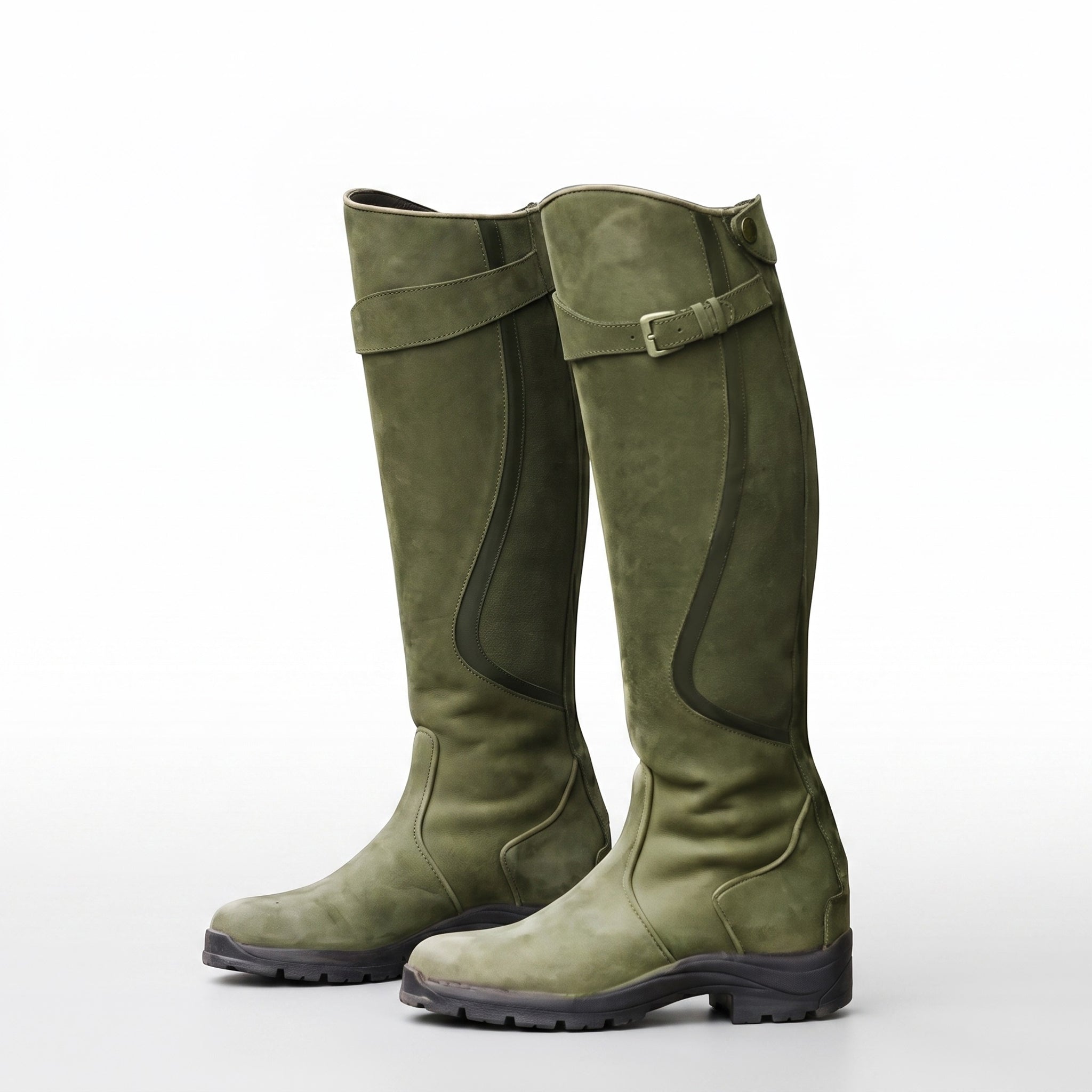 Women's knee high riding boots with a buckle strap by Ivy & Co, image 8 of 11