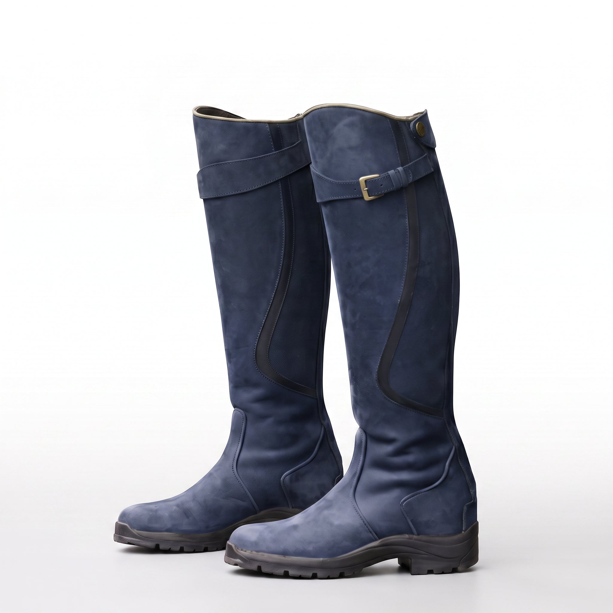 Women's knee high riding boots with a buckle strap by Ivy & Co, image 9 of 11