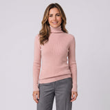 Women's fine knit roll neck jumper by Ivy & Co, image 3 of 8
