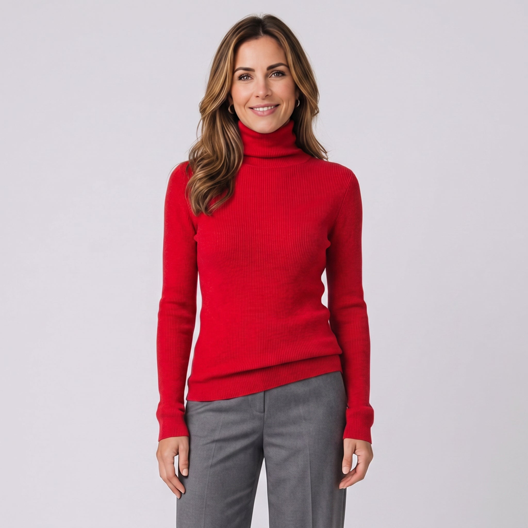 Women's fine knit roll neck jumper by Ivy & Co, image 5 of 8
