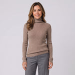Women's fine knit roll neck jumper by Ivy & Co, image 6 of 8