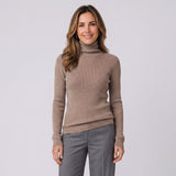 Women's fine knit roll neck jumper by Ivy & Co, image 6 of 8