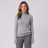 Women's fine knit roll neck jumper by Ivy & Co, image 7 of 8