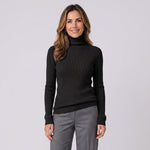 Women's fine knit roll neck jumper by Ivy & Co, image 8 of 8