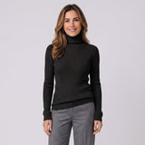 Women's fine knit roll neck jumper by Ivy & Co, image 8 of 8