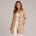 Women's short trench coat in a waisted cut by Ivy & Co, image 2 of 4