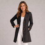 Women's short trench coat in a waisted cut by Ivy & Co, image 3 of 4