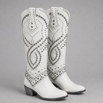 Women's knee high cowboy boots with stud detailing by Ivy & Co, image 2 of 5