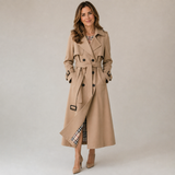 Women's double-breasted trench coat with a tie belt by Ivy & Co, image 1 of 5