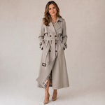 Women's double-breasted trench coat with a tie belt by Ivy & Co, image 5 of 5