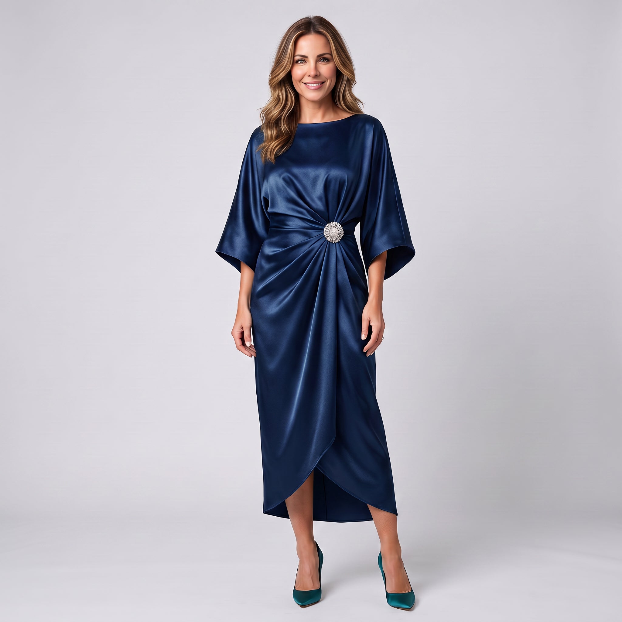 Women's wide-sleeve maxi dress by Ivy & Co, image 1 of 7