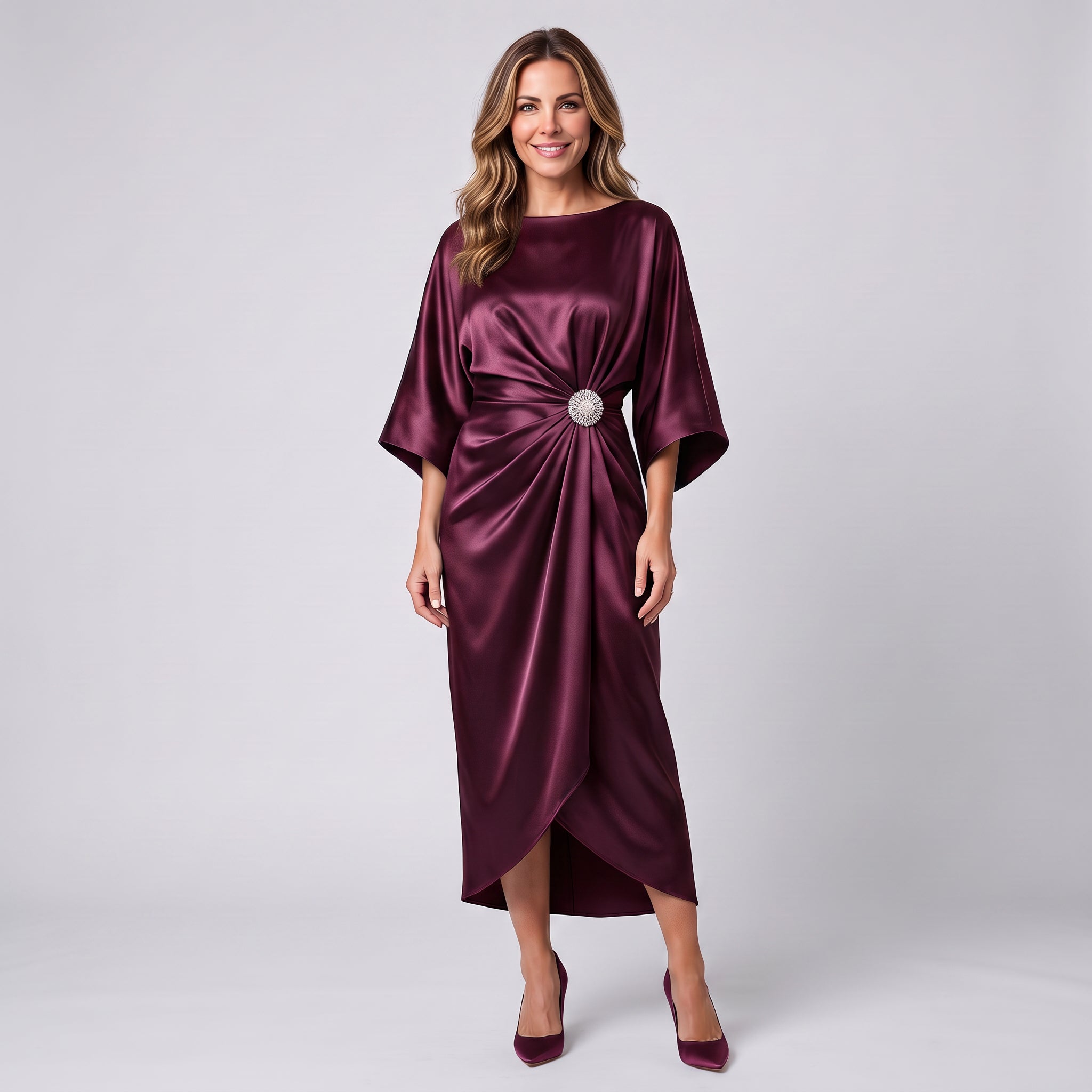 Women's wide-sleeve maxi dress by Ivy & Co, image 4 of 7
